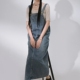 春夏季 韩版 复古牛仔背带长裙子2025新款 减龄宽松气质吊带连衣裙女