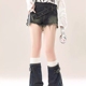 侧拉链可拆卸牛仔短裤 女新款 夏季 y2k美式 显瘦辣妹热裤 子腿套夏
