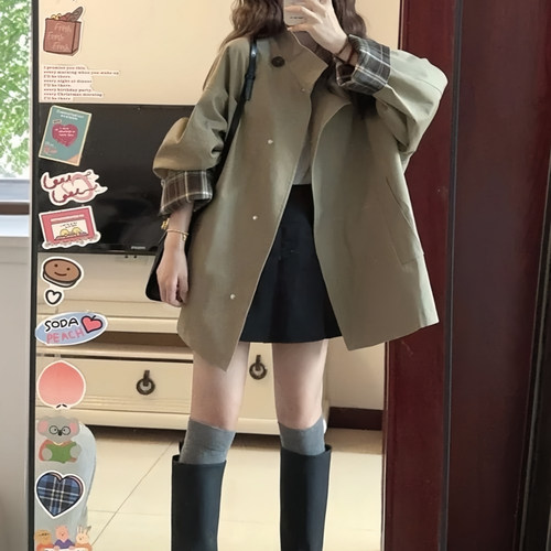 流行风衣外套女装2025秋冬季新款