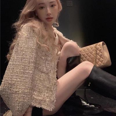 流苏小香风粗花呢名媛短外套法式