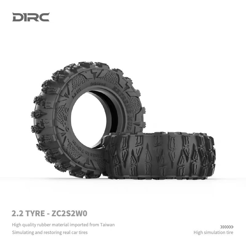 D1龙爪2.2寸双段海绵抓地轮胎攀爬车轮胎 scx10 TRX4 120mm单个