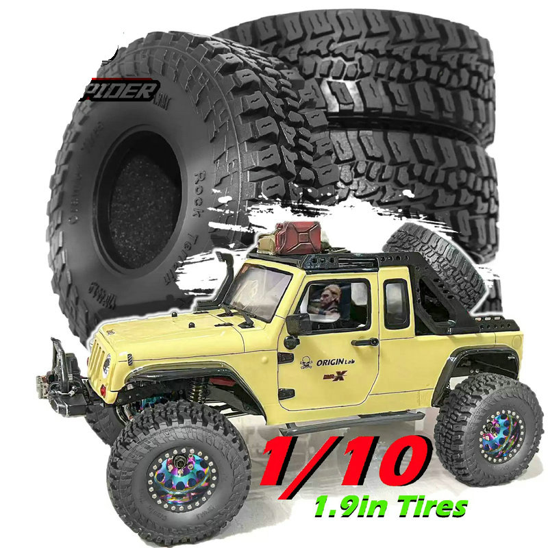 RS红蜘蛛1.9寸攀爬车仿真轮胎易控幽灵TRX4 SCX10III战魂胎R202