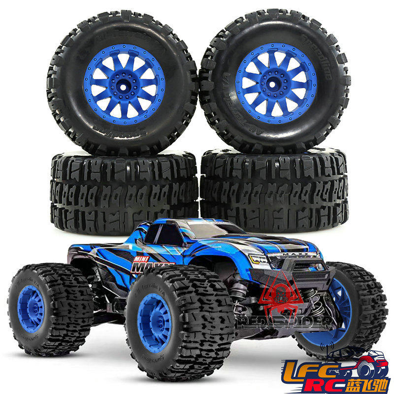 1/12hpi大脚竞速卡车XS FLUX优迪V3Mini XRT Maxx通用RC遥控轮胎