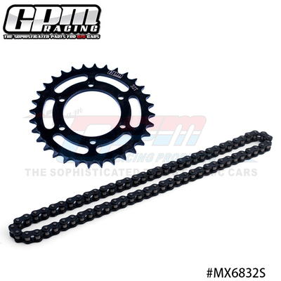 LOSI-1/4 摩托车 Promoto-MX 中碳钢32T高速链轮+锰钢链条