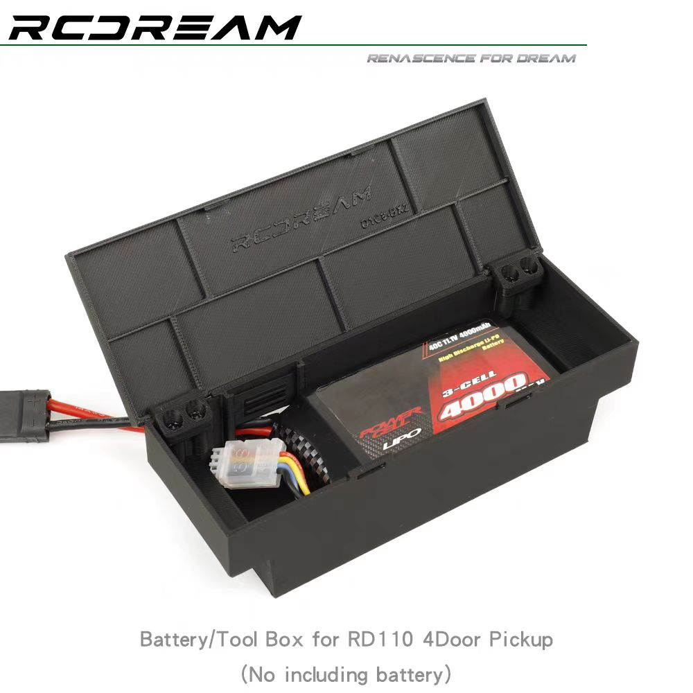 RCDream 荒野卫士RD110 4门皮卡 后斗电池盒 工具箱 #D1C8-BX2