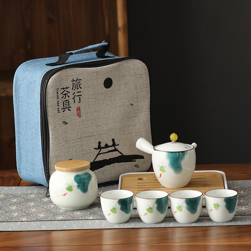 旅行茶具一壶四杯户外泡茶壶茶杯