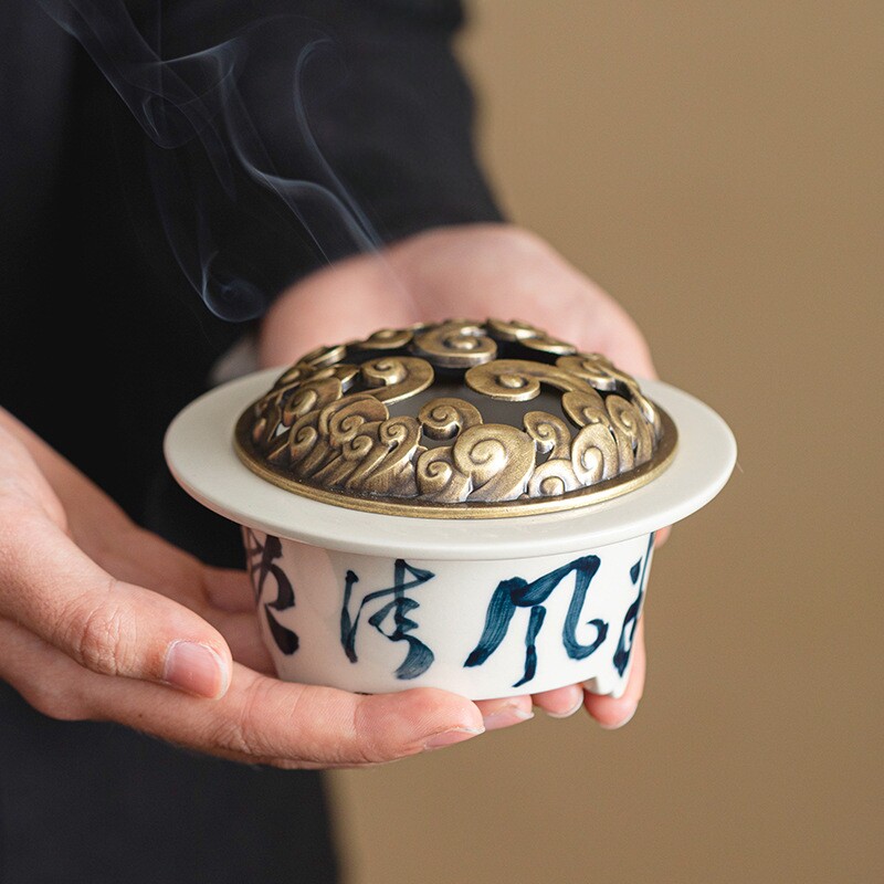 陶瓷盘香炉薰香炉家用室内沉香炉茶道/香炉