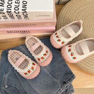 女童公主布鞋女孩软底婴儿夏季幼儿鞋子幼儿园室内宝宝帆布儿童春