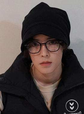 侯明昊同款黑色板材方框男小脸女可配近视变色防蓝光眼镜架潮Ruth