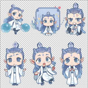 敖丙q版卡通人物表情包海报T恤印花热转印服装素材免扣图PNG素材