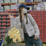 小香风短款外套女2024年春秋季新款法式赫本风小个子粗花呢短外套，商品下架区，浙宝131
