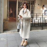 现货皮毛一体长款外套131-7397P215K318，女装皮草，浙宝131