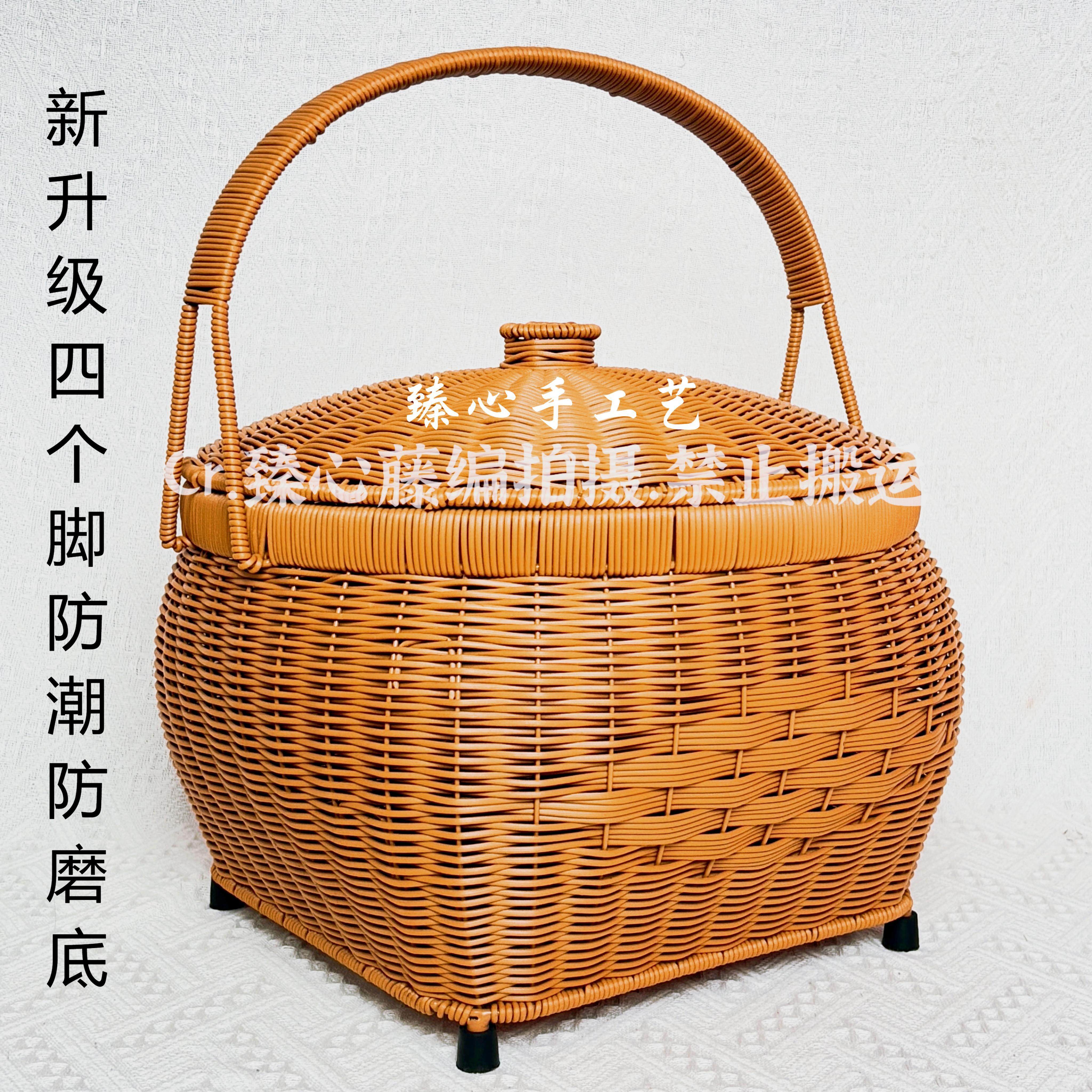 TY44 모조 등나무 결혼 축하 집들이 새로운 축복 조상 숭배 바구니 신 숭배 바구니 조상 숭배 휴대용 바구니