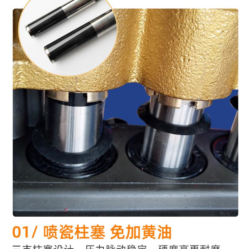 新款高压农用三缸喷瓷柱塞泵免加黄油打药泵远程喷雾机打包邮