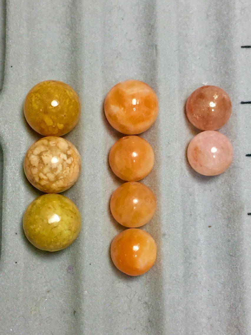 醒走天然舒俱来稀有橘色橙色金橘色果冻冰透玉化苏纪石10 12mm珠