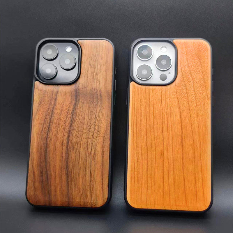 新款实木iPhone17Promax磁吸手机壳适用苹果16proMax全包防摔保护套15pro木头壳14简约13男女12XSmaxXR78plus