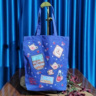 魔女宅急便琪琪刺绣帆布包女大容量单肩托特包文艺学生上课 bag