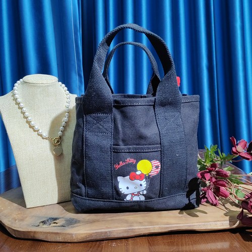 出口日本原单卡通可爱美乐蒂帆布手提包便携散步手拎包