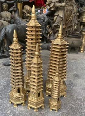 工艺仿古风纯铜文昌塔家居装饰