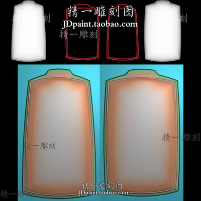 jdp格式A-2066两款简约简单易牌头平安无事牌bmp灰度图精雕图