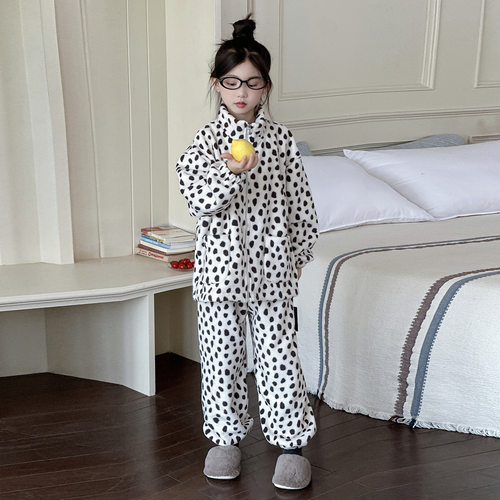 2025年冬季女童睡衣家居服套装