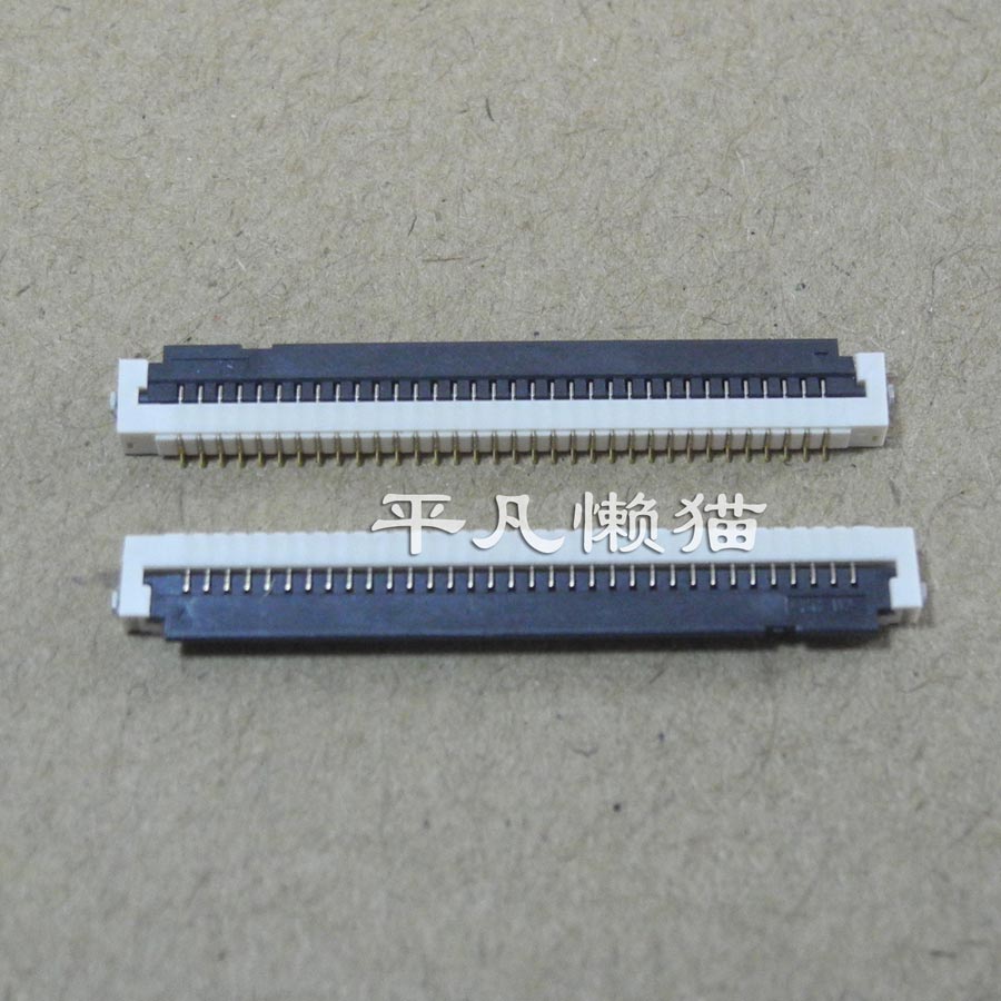 FPC 34针 0.8MM间距 下接 翻盖式插座 笔记本 开机触摸键盘卡扣座