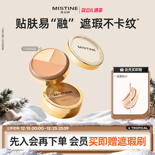 三色遮瑕膏脸部修容遮瑕盘蜜丝婷