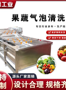厂家生产海蜇气泡清洗机 海带丝清洗设备 全自动裙带菜清洗脱盐机