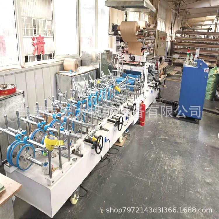 全自动顶角线包边覆膜机 格栅板贴面宏大热熔胶皮革实木皮包覆机