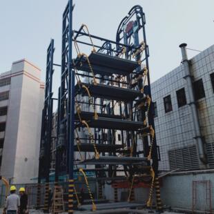 四柱立体车库垂直循环停车设备、智能停车场可租赁货架仓储设备
