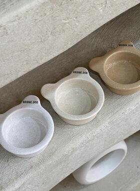 韩国BRIDGE.DOG BEARBOWL  宠物 碗盆 熊耳朵盘 原装进口保证
