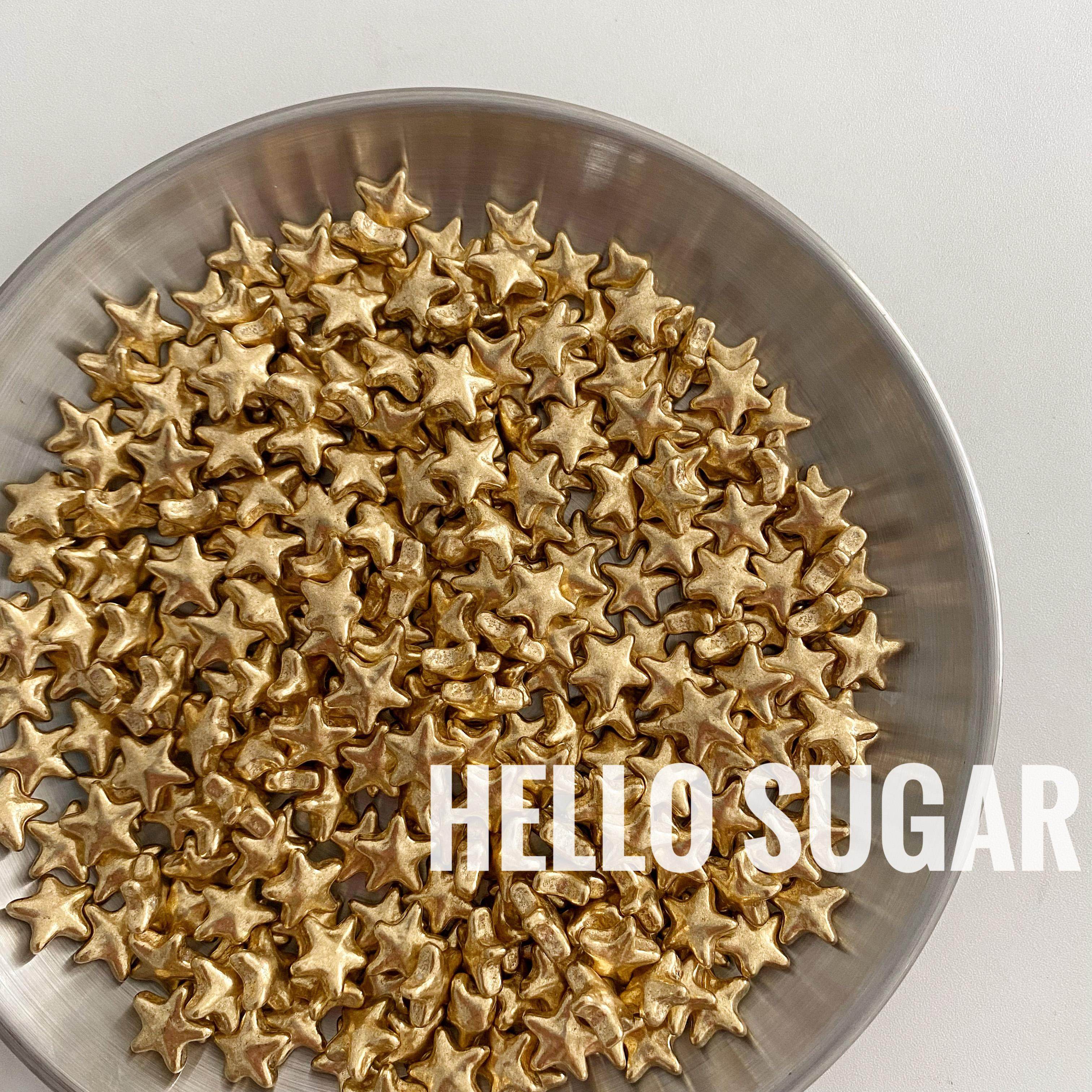 HelloSugar金色星星INS奢华杯子蛋糕甜品装饰糖珠块金属色仅装饰,节庆用品/礼品,节日装扮用品,淘宝优惠券,粉丝福利购,淘宝优惠卷