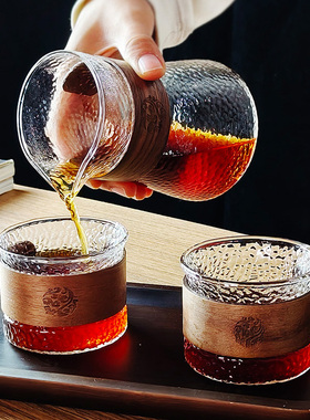 锤纹挂耳咖啡分享杯手冲咖啡分享壶耐热玻璃咖啡壶公杯咖啡品鉴杯