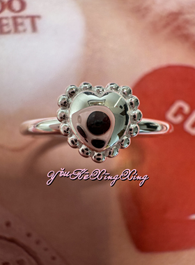 有颗星星女S925银浪漫爱心戒指