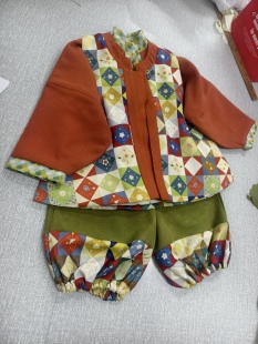 禅山记儿童双面穿弓袋袖 比甲