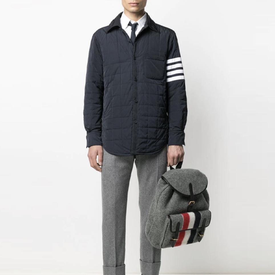 TB四杆薄款男女同款夹克杠羽绒服男女同款冬季保暖外套情侣款