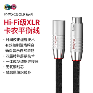 镀银端口卡农发烧级HIFI音频线桥界公母平衡低音炮线麦克风连接线