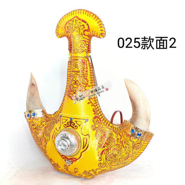 黄金碗西藏特产纯粮青稞酒白酒牛皮囊牦牛角52度艺术收藏 包邮