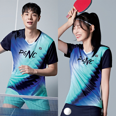 2025春夏新品PGNC韩国佩极酷羽毛球服男女速干吸汗运动短袖T恤
