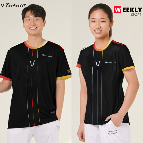 Technist韩国2023新品运动短袖羽毛球服男女通用T恤速干吸汗上衣