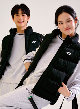 25秋冬新品韩国YONEX尤尼克斯羽毛球服男女同款保暖背心棉服上衣