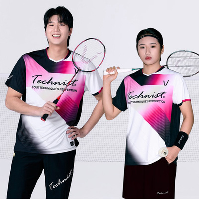 2025春夏新品 Technist韩国羽毛球服男款女款运动短袖速干吸汗T恤