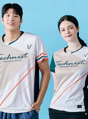 2024秋冬新品韩国Technist羽毛球服男款女款运动速干透气吸汗短袖