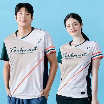 2024秋冬新品韩国Technist羽毛球服男款女款运动速干透气吸汗短袖