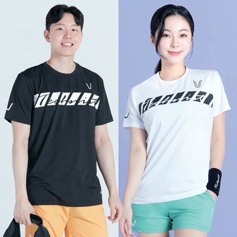 2024夏季新品Technist韩国羽毛球服男女同款运动速干吸汗两色短袖