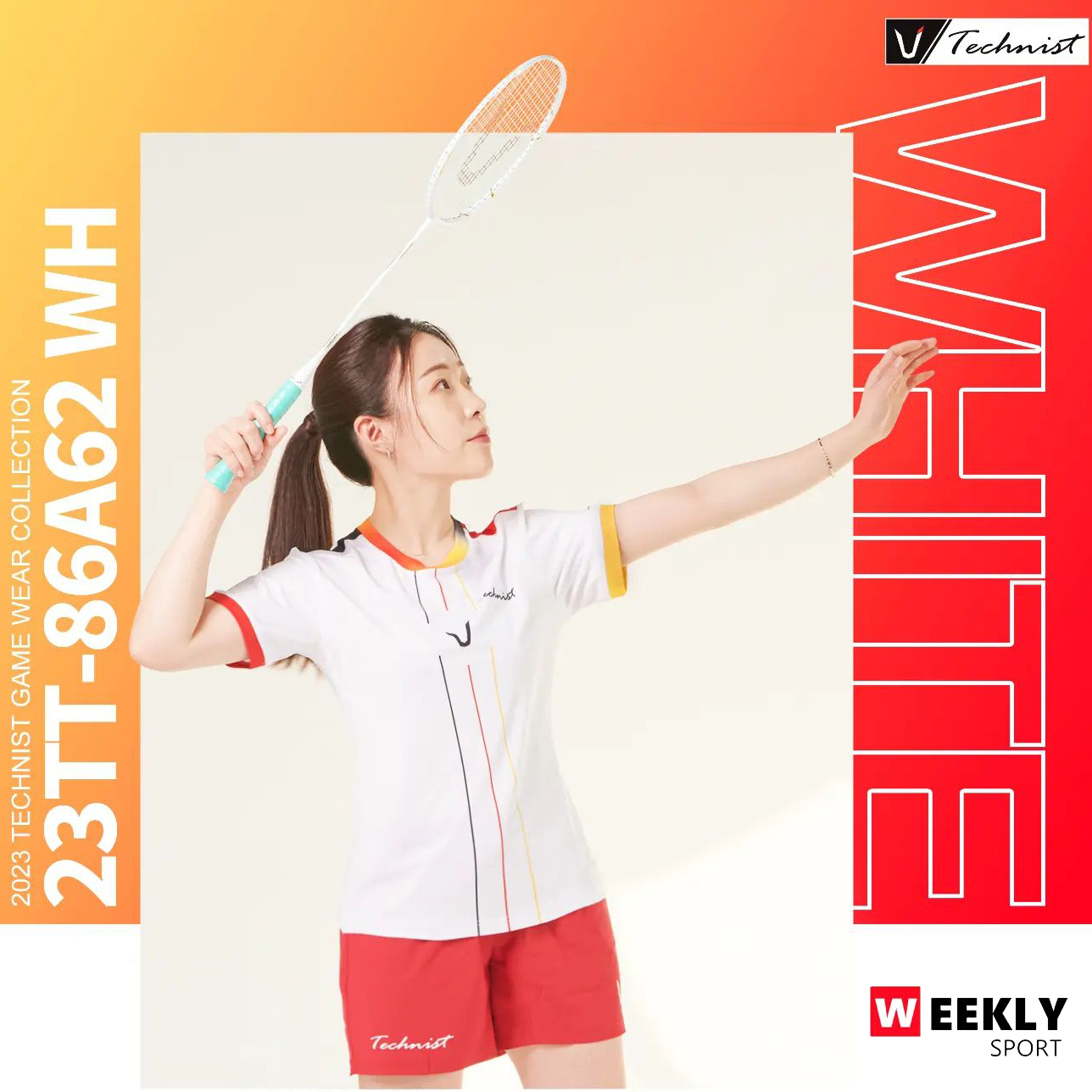 Technist韩国2023新品运动短袖羽毛球服男女通用T恤速干吸汗上衣5