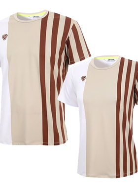 2024新品韩国UPTON羽毛球服男女情侣款时尚运动短袖速干透气T恤1