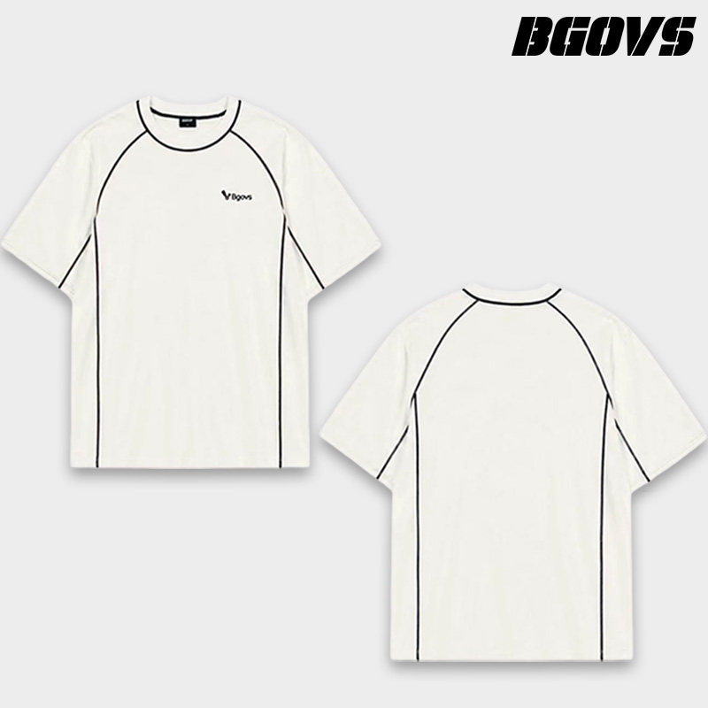 2026韩国春夏新品BGOVS羽毛球服男女同款休闲速干轻薄T恤运动短袖