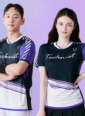 2024秋冬新品韩国Technist羽毛球服男款女款运动速干透气吸汗短袖