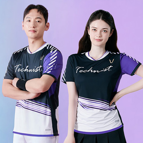 2024秋冬新品韩国Technist羽毛球服男款女款运动速干透气吸汗短袖
